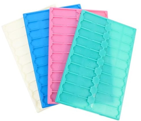 ULTECHNOVO 4pcs Plastic Microscope Slide Tray Collection Animal Plant Specimens 20 Slide Capacity for Basic Biology Education Science Exhibition Projects (2 White + 2 Blue) Plastic Serving Trays