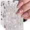 JMEOWIO 3D Embossed Flower Spring Nail Art Stickers Decals Self-Adhesive 5D Summer Colorful Floral Nail Supplies Nail Art Design Decoration Accessories 4 Sheets