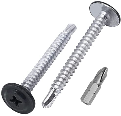 SKIR'CO (40 pièces) Vis Autoperceuses Peintes 4,2 x 40 mm, Vis Tôle, Tête Bombée Modifiée PH (Gris Anthracite RAL 7016)