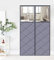 Cozomiz Isolant Thermique Isolation Porte Avec Magnétique Rideau De Porte Isolant Coton Rideau d'occultation Coupe-vent Imperméable Isolation Phonique 95x210cm Gris avec Fenêtre Style 2