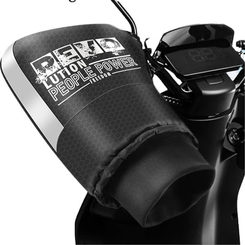 YJZQ Moufles Chaud Gants pour Guidon de Moto Scooter Gants de Protection Manchons de Moto Amovible Sports Gant étanche Universel Gants Protège des Mains 42x26cm Noir