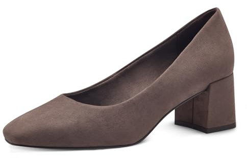 MARCO TOZZI Damen Pumps mit Blockabsatz Vegan, Braun (Pepper), 40 EU