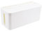 HEMOTON Caja Organizadora De Cables De Plástico para Almacenamiento De Cables Enchufe Solución para Hogar Y Oficina Color Blanco Mediano