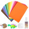 APOMOONS 40 Farben Filzstoff Basteln Filz Bastelfilz 20 x 30cm Bunte Filzplatten Bunter Filzstoff Polyester Felt Fabric Basteln zum DIY Handwerk Stoff Filzplattenset Bunt Nähen Projekte Patchwork