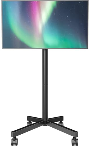 Soporte TV Ruedas para Television de 27 a 60 Pulgadas - Soporte TV Pie Móvil Altura Ajustable | MAX Vesa 400x400mm 40 KG