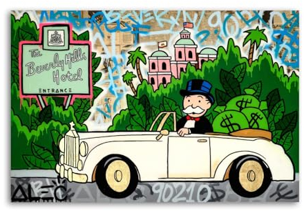 Generic Alec-Monopoly Rolls Beverly Hills Hotel-Poster, dekoratives Gemälde, Leinwand, Wandkunst, Wohnzimmer, Poster, Schlafzimmer, Gemälde, 30 x 45 cm, ungerahmt - 2