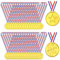 PLULON 60 Stück Goldmedaillen für Kinder, Kunststoff-Gewinnermedaillen, Auszeichnung, Goldmedaille für Kinder mit Halsbändern für Schulsporttag-Party-Wettbewerbe (Gold)