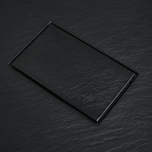 WITEN&NOCK schwarz Ablaufkappe Abdeckung aus SMC für SMC Duschwanne Abflussgitter 120x200 mm