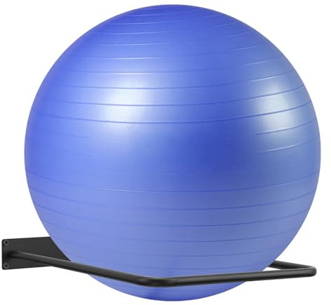 XIAOPEIZHI Stability Ball Storage Rack,Holder Wall Mount, Exercise Racks for Home and Yoga Studios or Commercial Gyms,Acts as a Storage (1 Black)