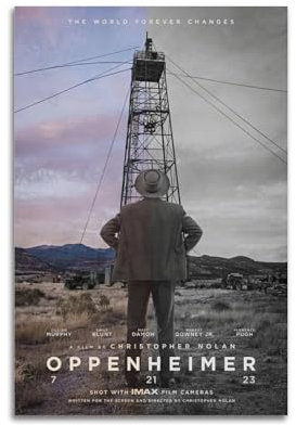 ZaMouss Filmposter Oppenheimer auf Leinwand, Wandkunst, Dekoration, Wohnzimmer, Schlafzimmer, Dekoration, Poster, 30 x 45 cm, ungerahmter Stil