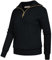 GRACE KARIN Damen-Pullover mit Reißverschluss Reverskragen Verdrehte Blumen Herbst-Winter-Pullover Schwarz S
