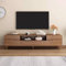 HOLGVE TV Schrank mit Türen und Schubladen, Fernsehtisch TV Board, Lowboard Fernsehschrank, für Wohnzimmer Schlafzimmer(Walnut,160cm/62.9in)