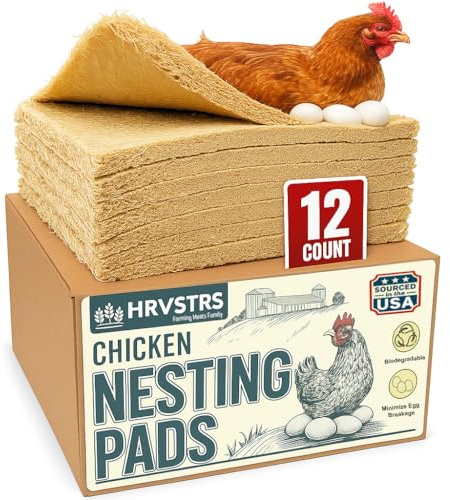 Nistunterlagen für Hühnerstallzubehör – Aspen Einstreu für Küken Nistkasten und Kaninchenstall – ideal für Weideeier Bio – Essential Chicken Supplies (12 Stück)