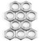 Dadi M10, 10 pezzi, dadi esagonali in acciaio inox (forma bassa), DIN439 A2 V2A, dadi in acciaio inox, dadi piatti esagonali per viti, rondelle e barre filettate