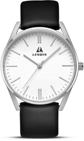 Uhr Damen Armbanduhr Damen Uhr mit Großen Ziffern Analog Quarzuhr für Frauen mit Lederband