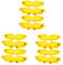 MUCKLILY 6 Sets Front and Rear 3D Yellow Caliper Paint Wheel Hub Covers Brake Caliper Covers Set for Car