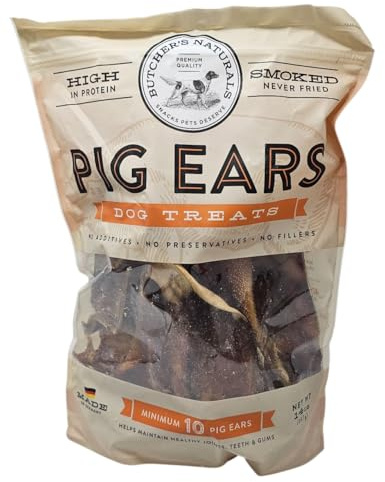 Butcher's Naturals Pig Ears Dog Treats, 14 Ounces