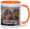Personalisierte Tasse | personalisiert mit Foto oder Text | Tasse mit Bild | Geschenkidee | Fototasse | Bürotasse oder für Zuhause | Spülmaschinenfest | Orange
