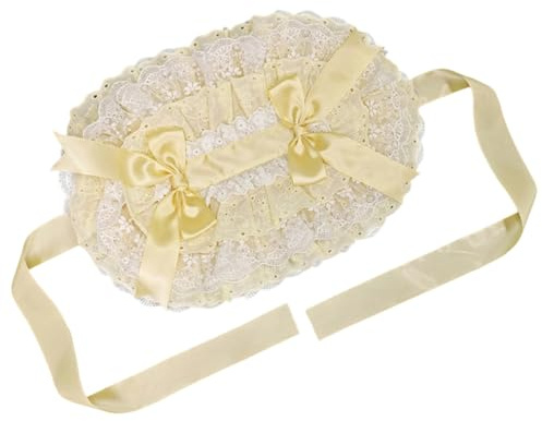 Yjcnelcr Chapeau de paille tissé à la main avec nœud en dentelle respirante pour salle à manger en plein air, aventure, accessoires de théière, chapeau de paille victorien, chapeau plat en dentelle