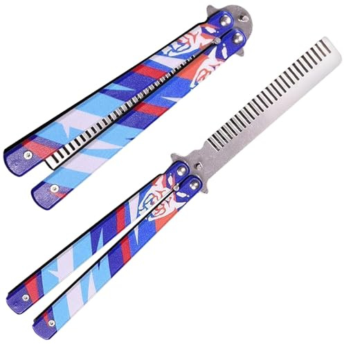 Butterfly Comb Practice Trainer Folding Hair Comb Tool | Butterfly comb trainer for practice and fun folding play lightweight portable and designed for smooth opening and closing act