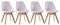Happy Garden Lot de 4 chaises de Salle à Manger Style scandinaves Nora Blanches avec Coussin, chaises de Cuisine, chaises rembourrées, Pieds en Bois de hêtre Massif