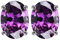 Monster Piercing Lila Oval CZ Stein 925 Sterling Silber Ohrstecker