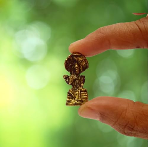 Purpledip 11396 Miniatur-Statue, Lord Vishnu, einzigartiges Sammlerstück, seltenes Geschenk