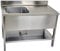 Saro Spültisch mit 1 Becken, links - 700 mm Tiefe, 1200mm