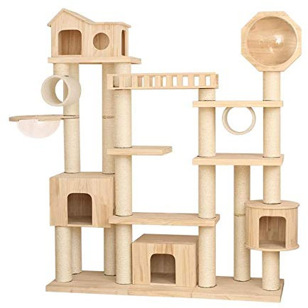 JTKDL Cat Tree Cat Tower,Multi Level Kitten House Condo with Scratching Posts