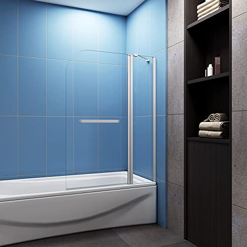 180 Pivot 1000x1400mm Shower Bath Screen Over 5mm Glass Door Panel Towel Rail
