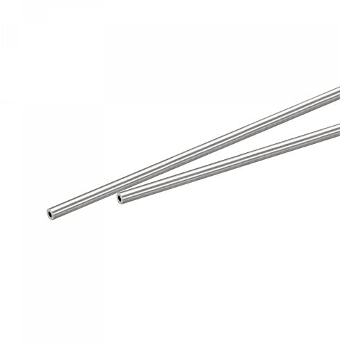sourcing map 316 Acier Inox Tube 2mm OD 0.5mm Paroi Épaisseur 300mm Longueur Tuyau 2 Pcs
