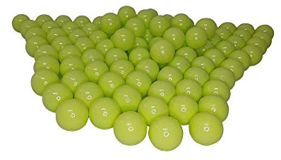 100 Bio Bällebad Bälle aus nachwachsenden Zuckerrohrrohstoffen (7cm Ø, Hellgrün 68)