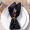 MLMW Schwarze Stoffservietten, Set mit 10 Stück, Leinen, waschbar, 41 x 41 cm, für Hochzeit, Party, Babyparty, Brautparty, Geburtstag, Tischdekorationen