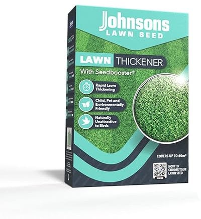 Johnsons Lawn Seed Thickening Lawn Seed - 60m�, Green (JBOOST1.275)