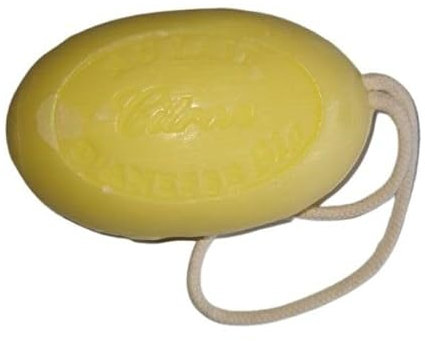 Savon avec corde au lait d'ânesse bio parfum citron- tenseur naturelle, parfum agréable, hydratant, anti âge 200g