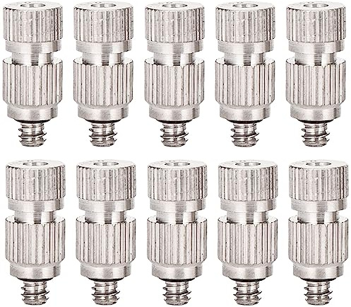 Lot de 10 buses de brumisation pour système de refroidissement extérieur en acier inoxydable à haute pression avec filtre en laiton pour système de brumisation (taille : 0.3mm)