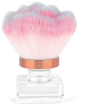 KADS Pinceau à Poussière pour Ongles Pour Manucure et Pédicure Rose | En Forme de Fleur Base en Cristal