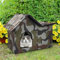 WHDPETS Katzenhaus Outdoor, Katzenhöhlen Für Draußen Winterfest Wasserdicht, Faltbare Wasserdicht Wetterfester Katzenhöhle Haustierhaus, Katzenhaus Tierheim Für Streuner Haustiere（Green）