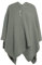 KNIT FACTORY - Jazz Poncho - Elegant Gestrickter Damen Cape - Wickelschal mit Wolle - Hochwertige Qualität - Urban Green
