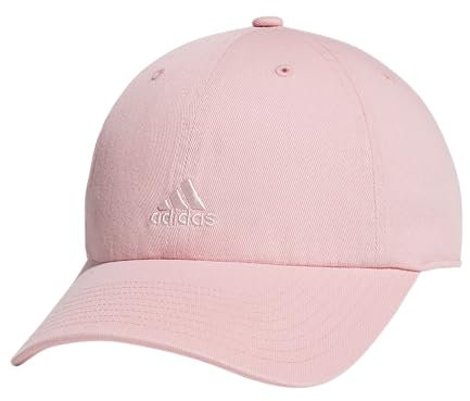 adidas Saturday Hat, Relaxed Fit Athletic Adjustable Cotton Baseball cap Cappellino, Semi Rosa Scintillante/Rosa Sabbia/2.0, Taglia Unica Donna