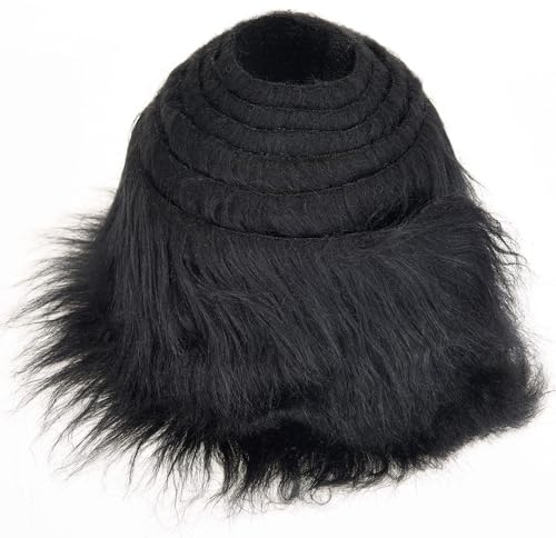 10cmx150cm Flauschige Kunstpelzband Kunstfell Band Fellstoff,Furry Faux Pelz Stoff Dekoband Zierband Plüsch Trim Plüschstoff Plüschband Borten Bänder zum Nähen Nähen Kleidung Weihnachtsdeko,Schwarz