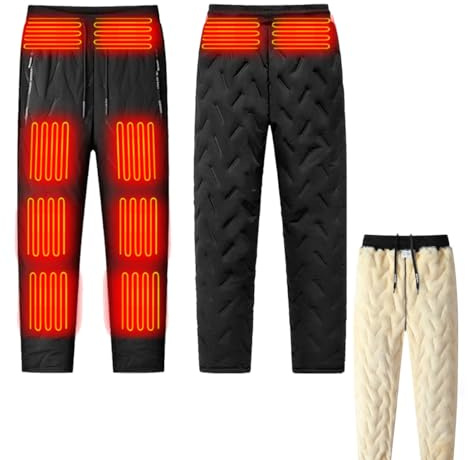 YAERLE Pantalones Calefactables Pantalones con Calefacción,para Mujeres Y Hombres Pantalones USB con Calefacción Eléctrica con 3temperaturas 10 Zonas,para Escalada Al Aire Libre (Size : 2XL)