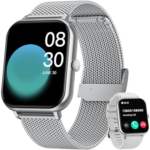 Montre Connectée Femme Fitness Smartwatch: 1.83 Full écran Watch avec Appel Bluetooth 100+ Sport Mod Fréquence Cardiaque Moniteu Podometre Lecteur de Musique Montre Intelligent compatible Android iOS