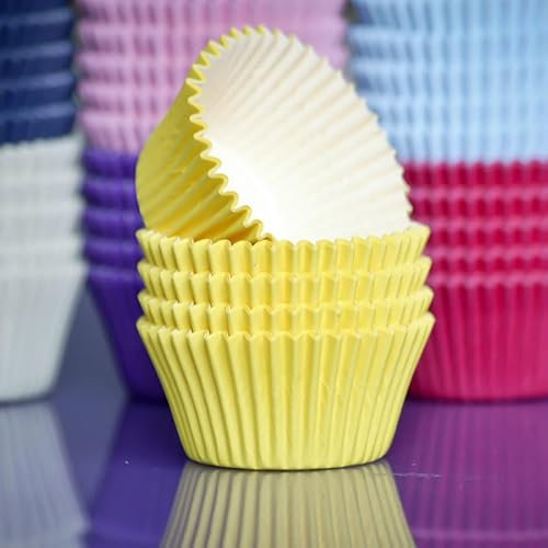 Purple Cupcakes Cupcake Cases (Qty 60) - Yellow
