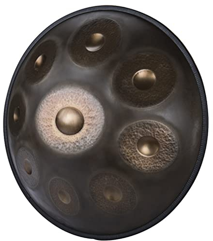 Premium-Handpan-Set, Handpan-Trommel mit 10 Noten in d-Moll, 432-Hz-Handpan-Stahltrommel-Schlaginstrument mit weichem Koffer, Handpan-Ständer und staubfreiem Tuch