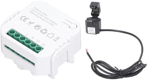 Smart Energy Meter, WiFi Home Energy Monitor mit Klemmsensor und APP-Steuerung, Einphasiger Leistungsmesser, Echtzeit-Überwachung des Stromverbrauchs, Voltmeter für Smart Home