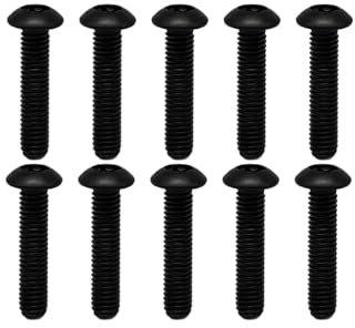 RISON-Titanium 10 Pièces Vis à Tête Ronde Torx en Titane M3, Boulon a Tête de Bouton ISO7380 Petites Vis à Métaux Entièrement Filetées, Vis Boulons de Fixations