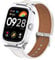 T-BLUER Bracelet compatible avec Xiaomi Redmi Watch 4,Bracelet en Cuir de Remplacement Accessoires de Poignet avec Cadre Métallique pour Redmi Watch 4 Smartwatch Blanc