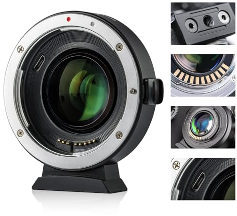VILTROX EF-EOS M2 Adapter Objektiv Elektronischer Autofokus EF-M Adapter AF Konverter 0.71x Speed-Booster für Canon EOS EF/EF-S Objektiv auf Canon M Mount EOS M2 M3 M5 M6 M50 M50II M100 M2 M3 M10 II