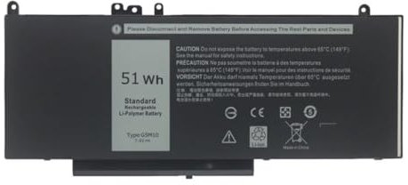 7,4 V 51 Wh G5M10 - Baterías de ordenador portátil para Dell Latitude E5450 E5470 E5550 E5570 15,6 pulgadas Series 0WYJC2 8V5GX WYJC2 1KY05 R9XM9